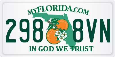FL license plate 2988VN