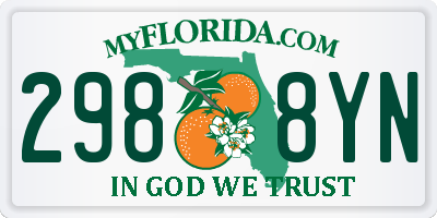 FL license plate 2988YN