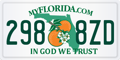 FL license plate 2988ZD