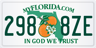 FL license plate 2988ZE