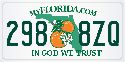 FL license plate 2988ZQ