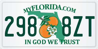 FL license plate 2988ZT