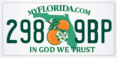 FL license plate 2989BP