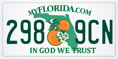 FL license plate 2989CN