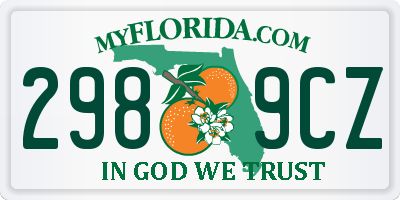 FL license plate 2989CZ