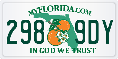 FL license plate 2989DY