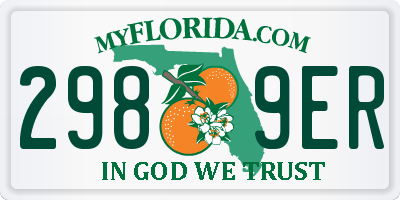 FL license plate 2989ER