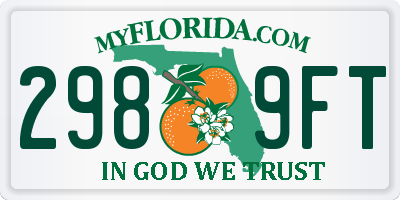 FL license plate 2989FT