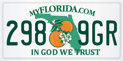 FL license plate 2989GR