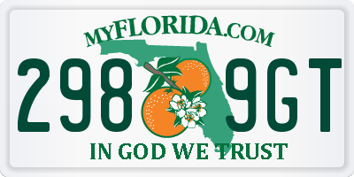 FL license plate 2989GT