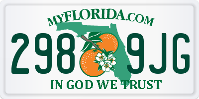 FL license plate 2989JG