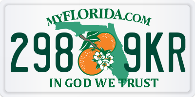FL license plate 2989KR