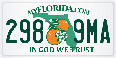 FL license plate 2989MA