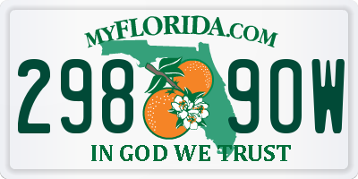 FL license plate 2989OW