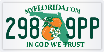 FL license plate 2989PP