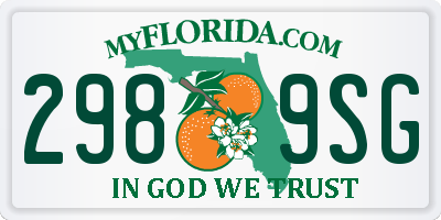 FL license plate 2989SG