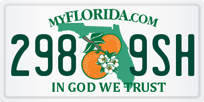 FL license plate 2989SH