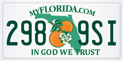 FL license plate 2989SI