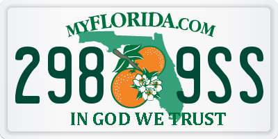 FL license plate 2989SS