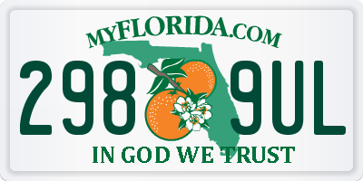 FL license plate 2989UL