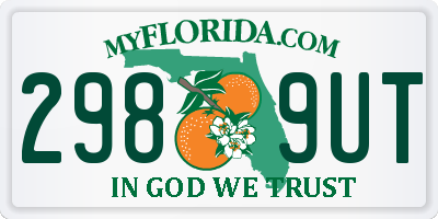 FL license plate 2989UT