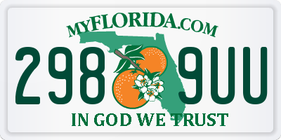 FL license plate 2989UU