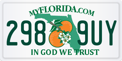 FL license plate 2989UY