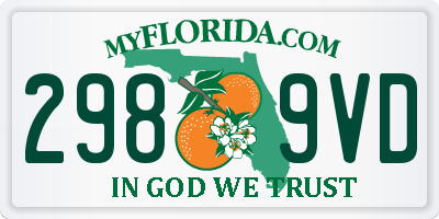 FL license plate 2989VD