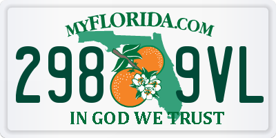 FL license plate 2989VL