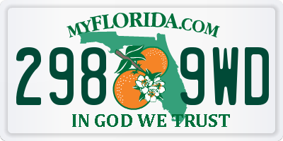 FL license plate 2989WD