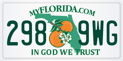 FL license plate 2989WG