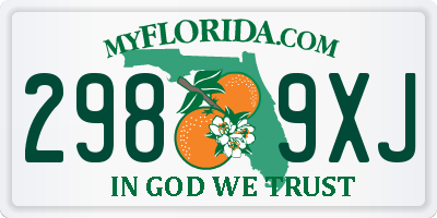 FL license plate 2989XJ