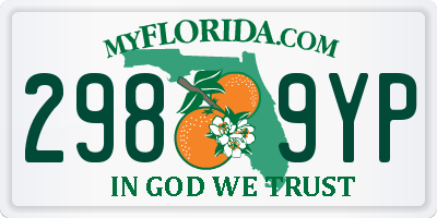FL license plate 2989YP