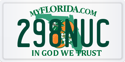 FL license plate 298NUC