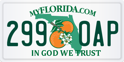 FL license plate 2990AP
