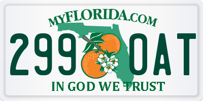 FL license plate 2990AT