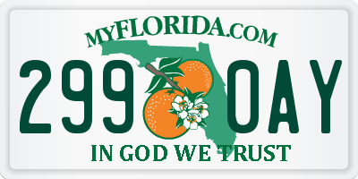 FL license plate 2990AY