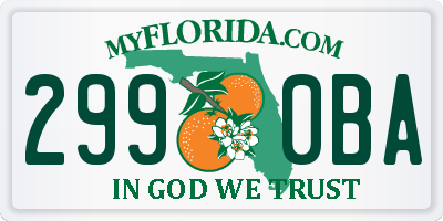 FL license plate 2990BA
