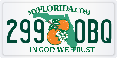FL license plate 2990BQ