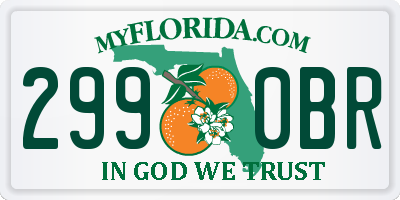 FL license plate 2990BR
