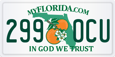FL license plate 2990CU