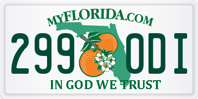 FL license plate 2990DI