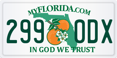 FL license plate 2990DX
