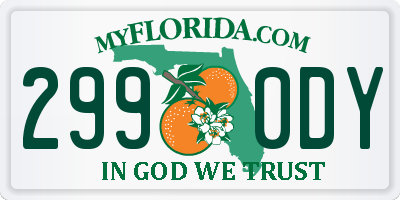 FL license plate 2990DY