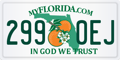 FL license plate 2990EJ