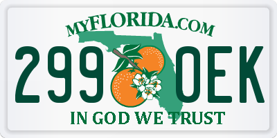 FL license plate 2990EK