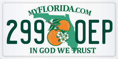 FL license plate 2990EP
