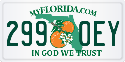 FL license plate 2990EY