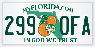 FL license plate 2990FA