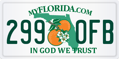 FL license plate 2990FB